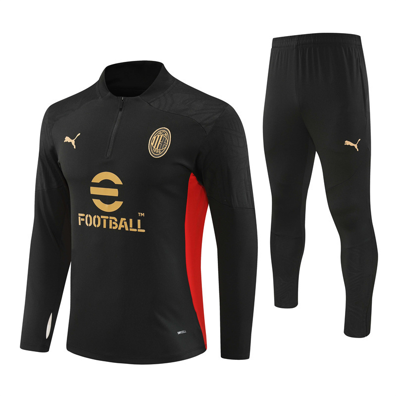 AAA Quality AC Milan 24/25 Tracksuit - Black/Golden